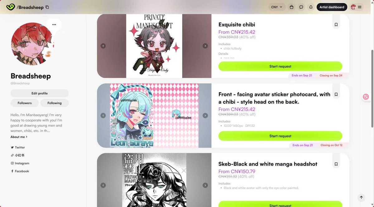 miemieyanghuai's tweet photo. Breadsheep’s chibis, couples &amp; stylish portraits ✨ 40% OFF on VGen! Follow &amp; request—spots limited! 🎨🎉
https://t.co/u1tTit6KEy
#vgen #VGenComm #魔法绿豆 #开稿通知 https://t.co/FavIcthZ29
