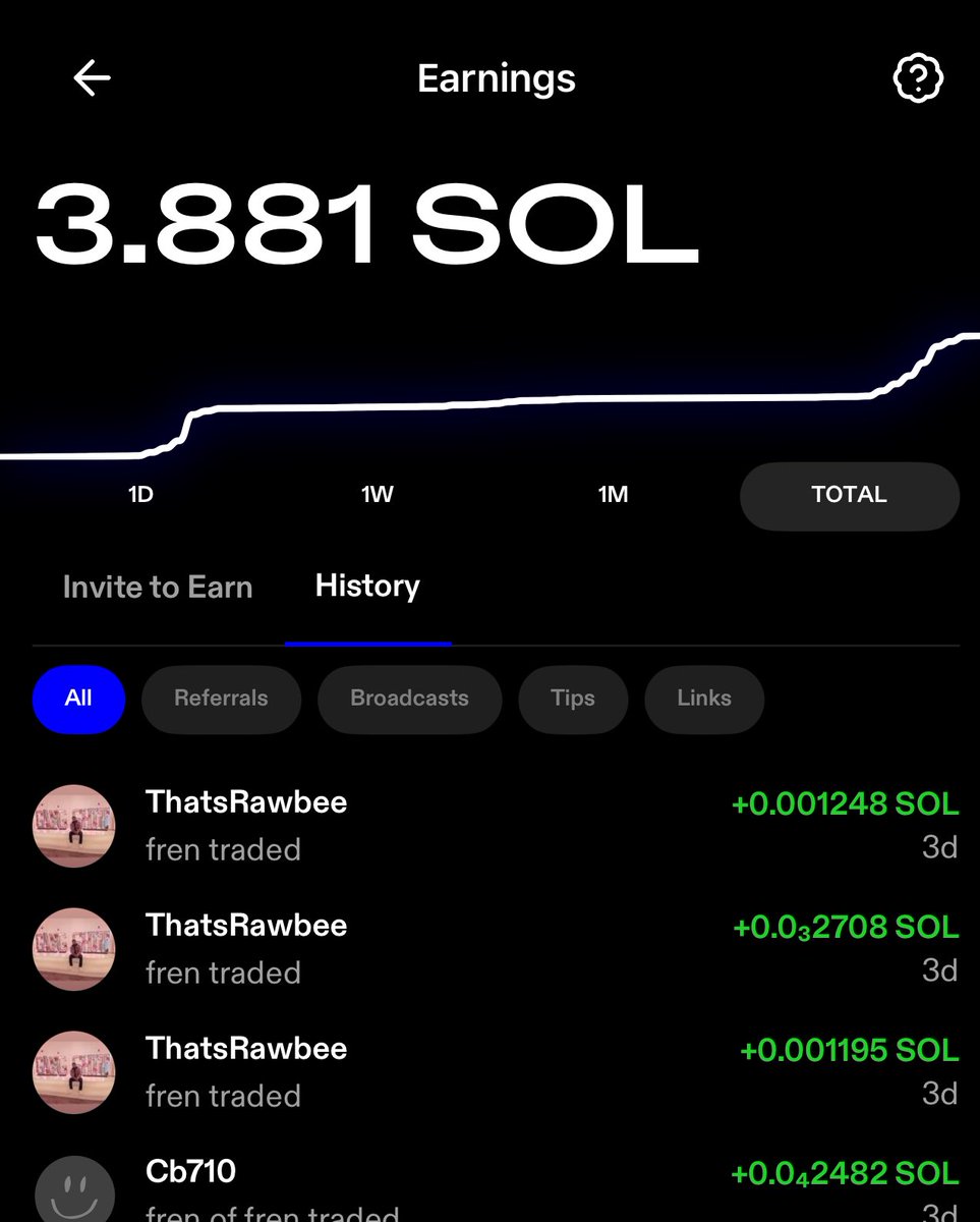 First I’d like to say I apologize <a href="/VECTORDOTFUN/">VECTOR</a> for not logging in for a while. 

Next, I logged in and was happily surprised to see I’ve been earning fees off referrals. 

W in the chat.