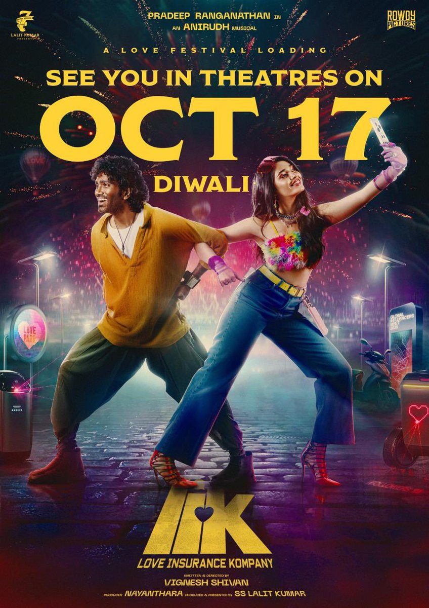 TamilCinemaInf1's tweet image. #Lik

#ReleaseUpdate

In theatres from Oct 17!

#tciTimeline
#PradeepRanganathan #VigneshShivan #KrithiShetty #Anirudh