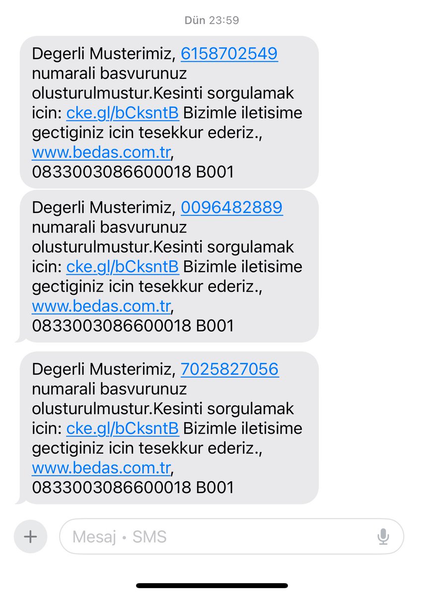 ugurkmoglu's tweet photo. @BEDASDestek 
Dün gece 23:00ten beri bulunduğumuz bölgede elektrik yok aşağıdaki 3 kaydı açtırdım önce 03:00te geleceği söylendi sonra 08:00 dendi şimdi de 11:00de geleceği söyleniyor 21. Yüzyılda bir elektrik kesintisinin tamiri 24 saat sürer mi ? Acilen çözüm bekliyoruz!!!! https://t.co/w1q5cUJw1Q