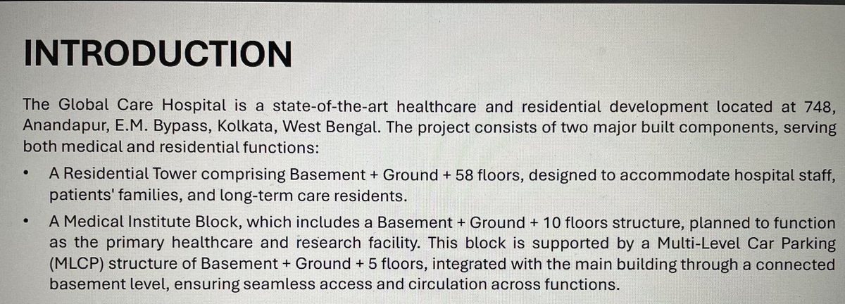 ⭐ KPC Global Care Hospital ⭐
A big medical - residential project is coming up by The KPC group near Ruby at Anandapur.

The residential tower will rise 58 floors, making it the 2nd tallest skyscraper in the city, along with a 10 floor Medical facility.
🤞🏻
#kolkata