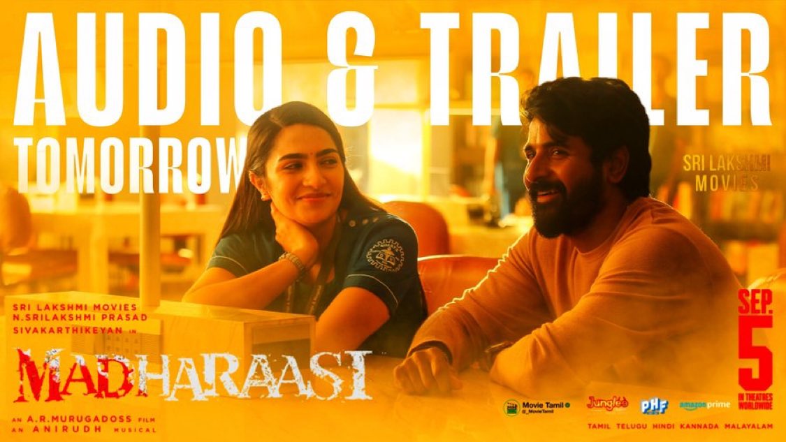 #Madharaasi Audio &amp; Trailer From Tomorrow 💥