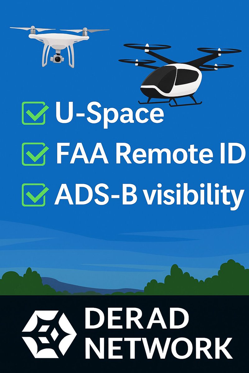 emkayjay_'s tweet image. ✈️ Regulatory frameworks like U-Space &amp;amp; FAA’s Remote ID demand data transparency.

@deradnet’s distributed ADS-B network empowers drone operators to stay compliant and visible. 

Decentralized skies. Unified standards.
#Uspace #RemoteID #DeradADS_B #eVTOLs