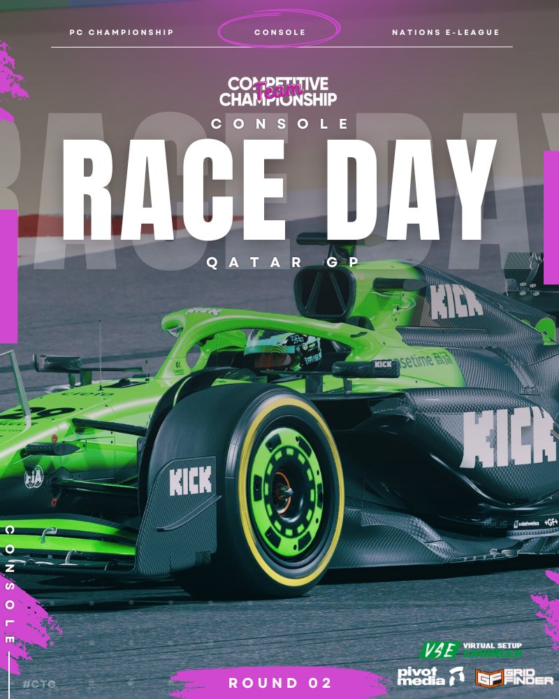 CTChampionship_'s tweet image. It's Race Day 👈

🇶🇦 8pm CET 
🎙 @IvorBrynMike 

Round 2️⃣ Console Championship 

Check it Out ⤵️
youtube.com/c/LeagueRacing… 

@GridFinder @PivotMediaGG @LeagueRacingTV

#F125 #CTC