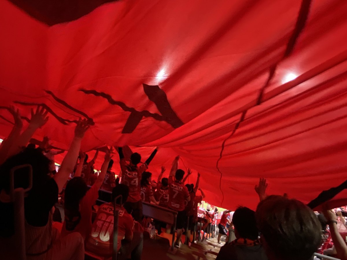 浦和以外で旗の下に入ったのはじめて！
#ロアッソ熊本