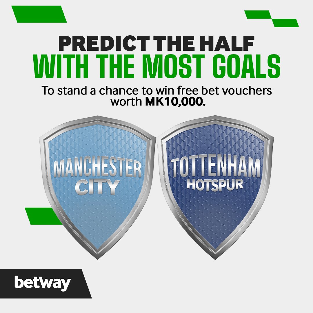 📣Man City 🆚 Spurs - Giveaway Time!

Predict the half with the most goals and stand a chance to win free bet vouchers

🔥Winners will be randomly drawn from correct predictions!

To enter:

✅ Follow Betway Malawi
💬 Comment with your prediction

🏷️Tag a friend who loves