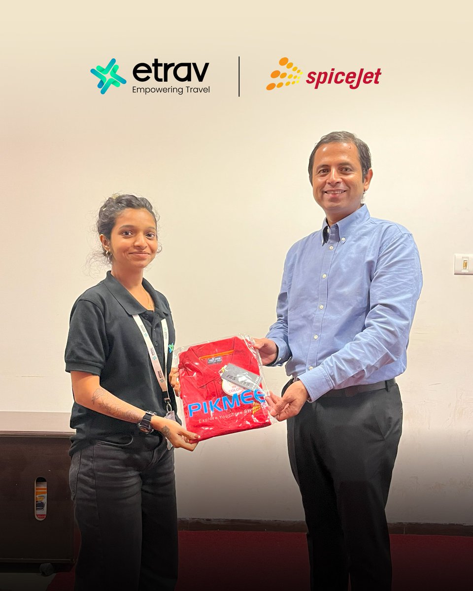 ETravTravelAPI's tweet image. We were delighted to host the @flyspicejet team at etrav for an insightful session on their new value-added services.
Collaborations like these help us empower our agents with better solutions and enhanced travel experiences.
#etrav #SpiceJet #Collaboration #EmpoweringTravel
