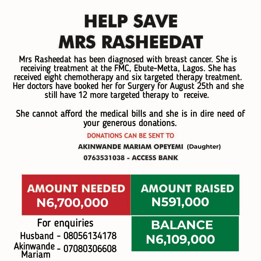 The surgery is in two days time and we still have a long way to come to complete the medical bills. We're in need of your generous donations 🙏.