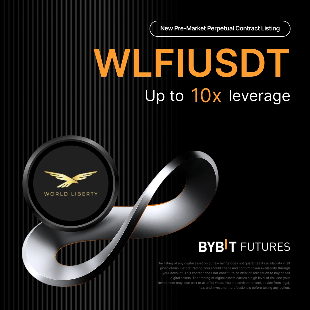 🚀 $WLFIUSDT Pre-Market Perpetual Contract is now LIVE on Bybit with <a href="/worldlibertyfi/">WLFI</a>!

Trade with up to 10x Leverage: i.bybit.com/19WKabGF
Learn More: i.bybit.com/1xvabYnW