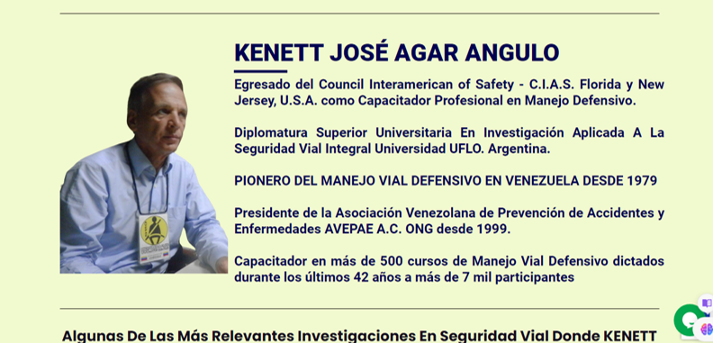 Hoy
¿Quién es Kenett Agar? Qué dice Copilot IA
Kenett Agar Angulo es un investigador venezolano con una trayectoria impresionante de más de 50 años dedicada a la prevención de accidentes y la seguridad vial. Su trabajo ha sido pionero en Venezuela y ha dejado huella en múltiples.