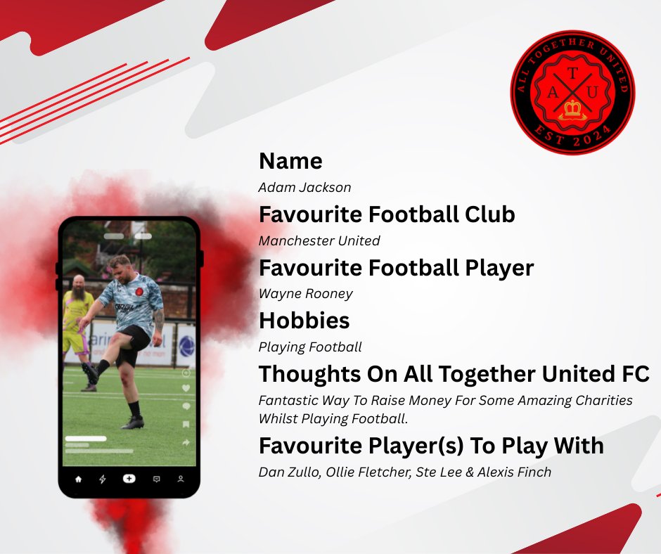ATU_FC's tweet image. Meet Our Player's

Next Up Is Adam Jackson 🫡

Adam Is Available For Sponsorship - £25 For 12 Months

Please Contact Us Regarding Sponsorship Details @ alltogetherunitedfc@gmail.com 

All Raised Money Will Be Donated To Our Chosen Charity @HelpforHeroes 

🙏❤️