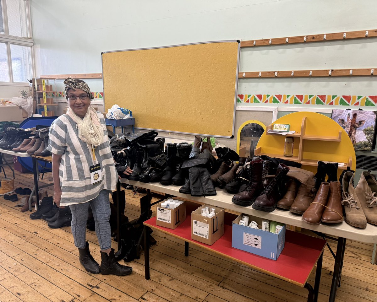 Our school uniform and shoe giveaway is underway. Thank you to <a href="/shoeaiduk/">Shoe Aid</a> for donations and Fosse <a href="/leicesterlibrar/">Leicester Libraries and Community Centres</a> <a href="/Leicester_News/">Leicester City Council</a> for the room, and as always our awesome volunteers for running the session. #MoreThanAFoodbank #Community