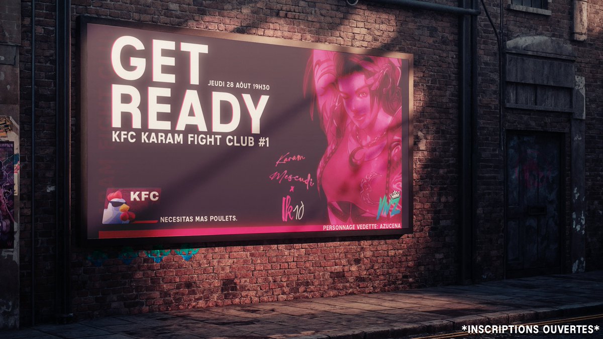 🔥TOURNOI TEKKEN8🔥

Les inscriptions à la KFC sont ouvertes ! 
Un tournoi #TEKKEN8 où vous pouvez y gagner DU POULET ! 🍗

Le personnage vedette de cette première édition sera AZUCENA ! Que vous soyez main ou non, c'est ouvert à tout le monde !

RDV JEUDI 28 AOÛT 19H30 (LIENS⬇️)