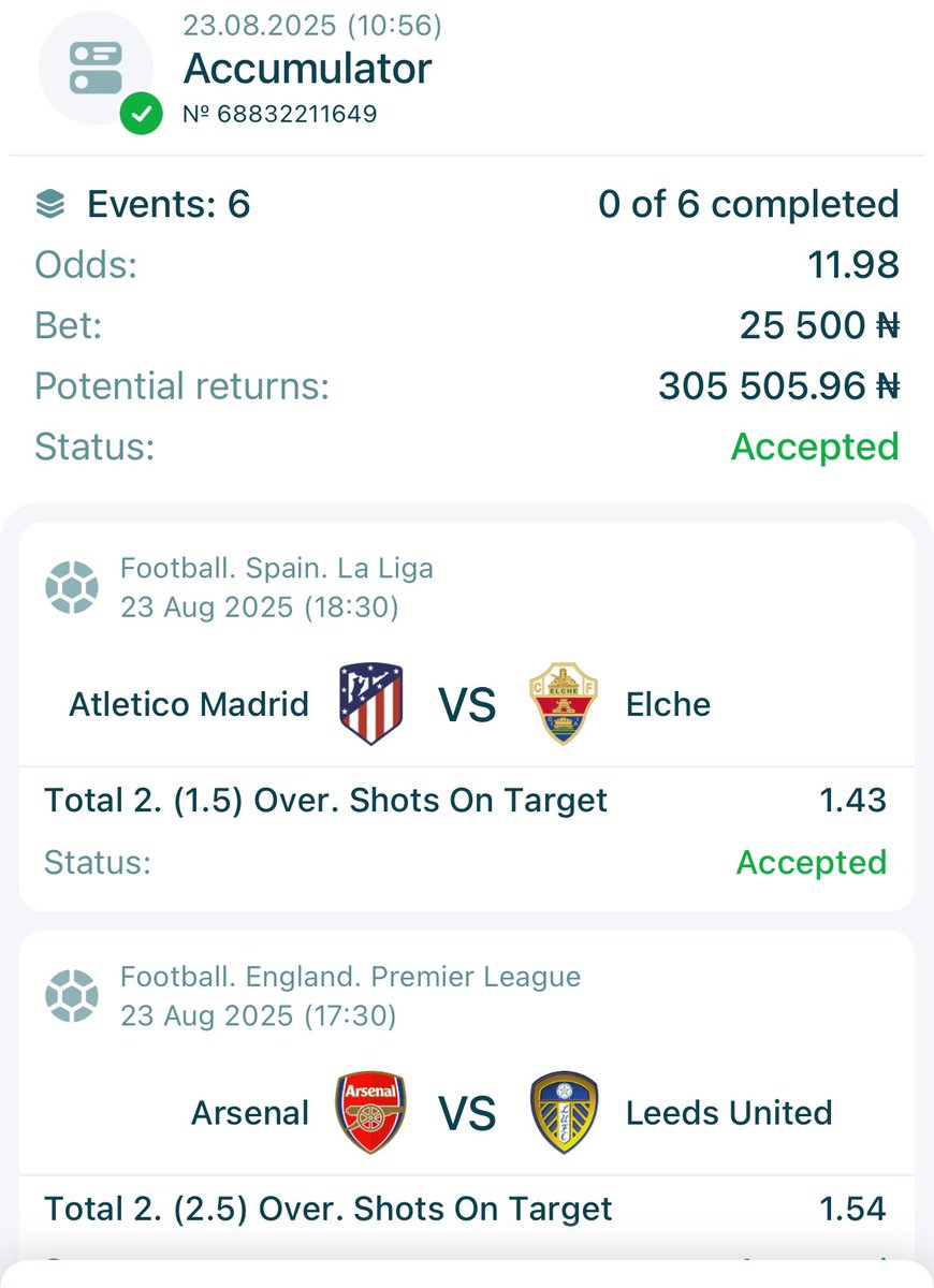 CONGRATULATIONS IN ADVANCE 🍾🍾😎😎

Booking code on 22bet 👇 
BTBL7 (10 odds)
H8QL7 (100 odds)

Register here👉 cutt.ly/orjBSvvK

Promo code👉 Bayobets