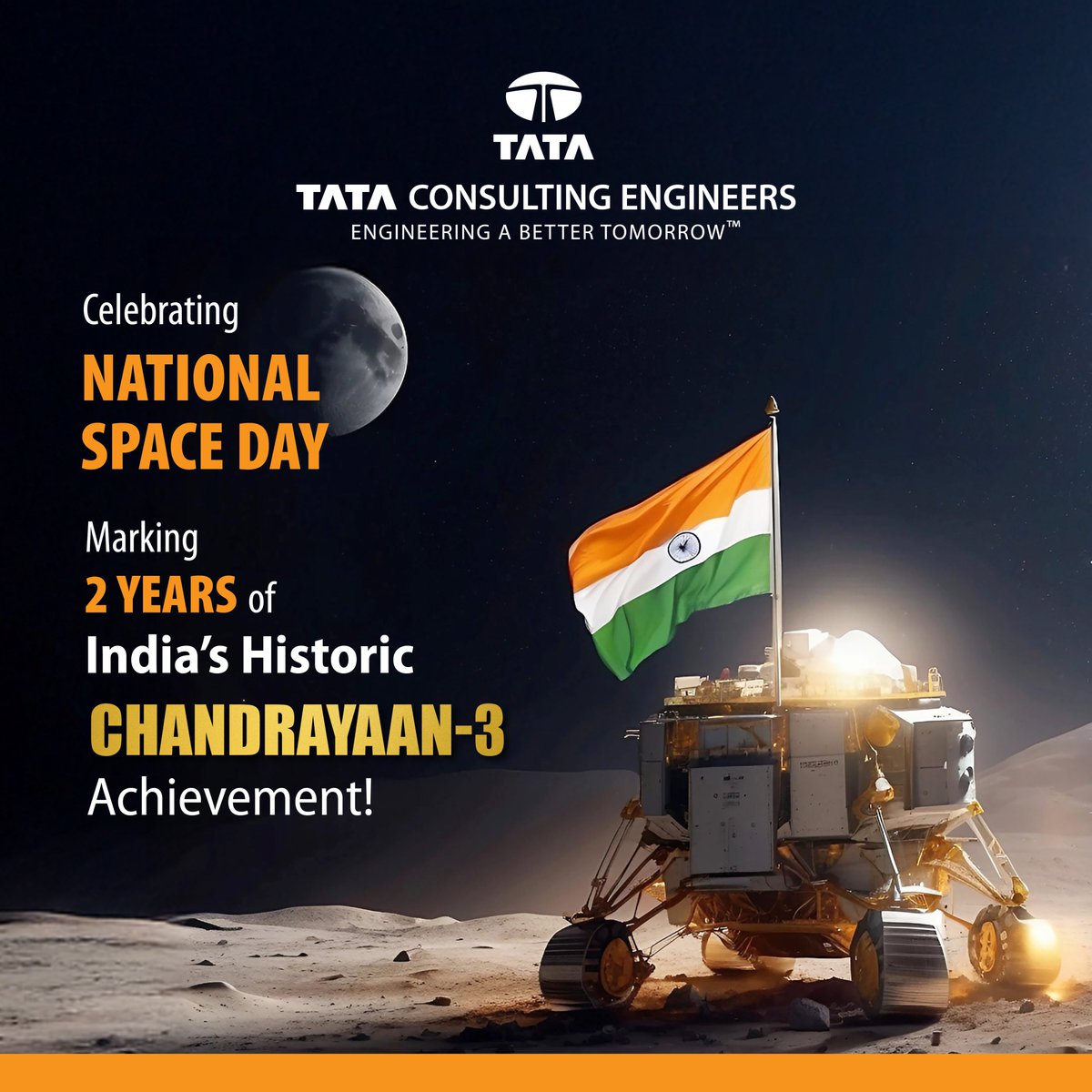 TCEConnect's tweet image. On National Space Day 2025, we celebrate India’s journey from Aryabhatta to Gaganyaan, where ancient wisdom connects with infinite possibilities in space exploration.

This day marks the second anniversary of #Chandrayaan3 and its historic soft landing on the lunar south pole, a…