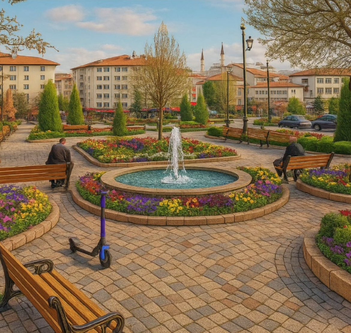 Sivas meydan düzenlemeleri 🌳 

1)Eski adliye durağının olduğu betona gömülen meydana peyzaj çalışması yapılarak daha estetik daha güzel görünüme ulaşılabilir.

2)Durakta bekleyen insanların gölgelenebileceği hemde nefes alabileceği bir alana dönüştürülmeli

3) Şehrimizi