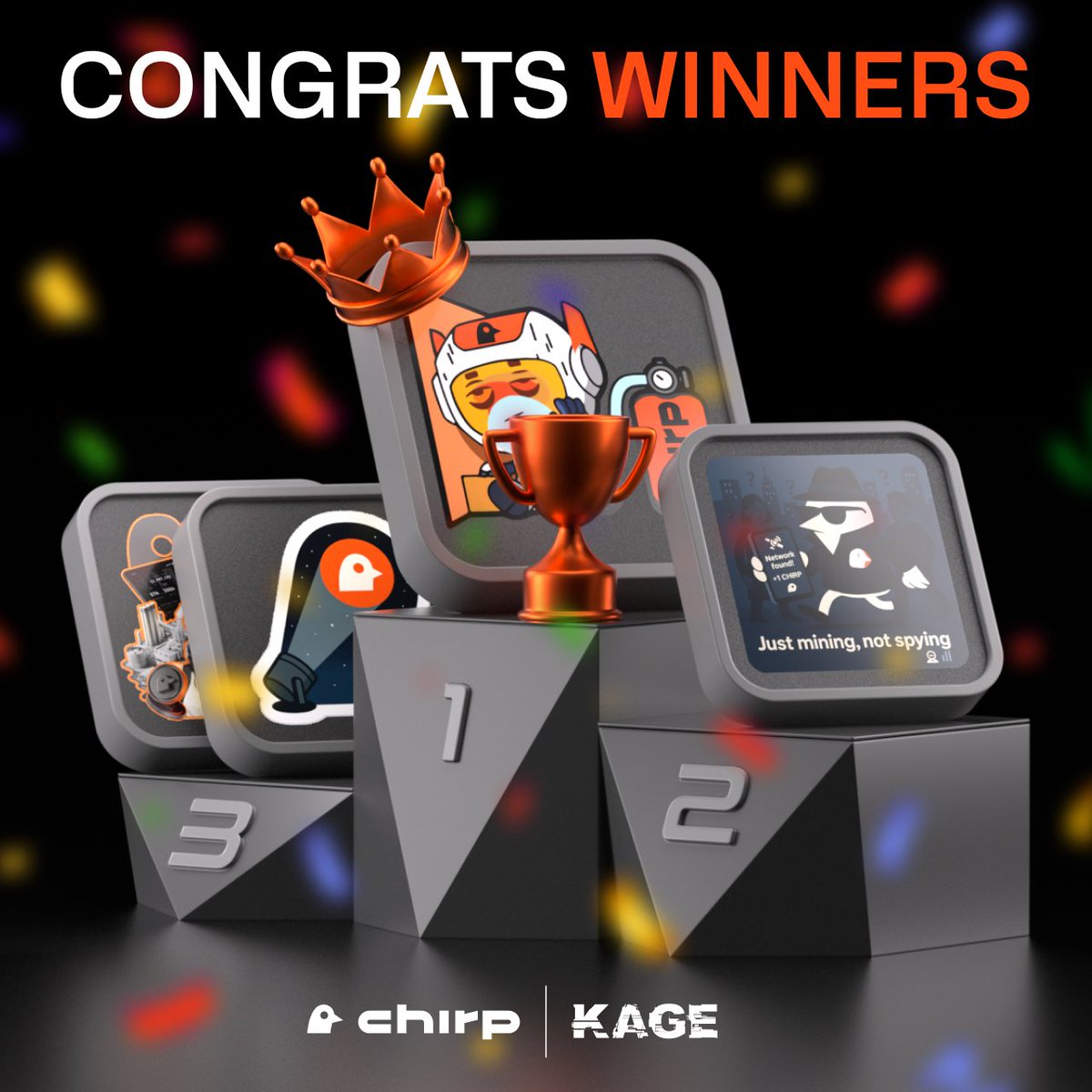 🎉👑 WE HAVE A CHAMPION! 👑🎉

After 3 weeks, 50+ designs, 16 contenders, and thousands of votes… the <a href="/ChirpDeWi/">Chirp</a> Sticker Contest, presented by <a href="/ChirpCommunity/">Chirp Community</a>, has its WINNER! 🏆🔥

🥇 <a href="/GammonIona86449/">Iona Gammon</a> takes the crown and secures the 1,000 $CHIRP Grand Prize! 🚀

🥈 <a href="/biku_ok/">Biku Stark 🤑</a>