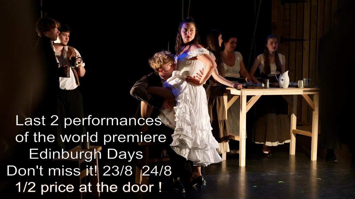 Half-price ticket offer!

We can’t believe the end of the <a href="/edfringe/">Edinburgh Festival Fringe</a> is looming &amp; we just have 2 shows left. Why not take advantage of this half-price ticket offer &amp; pick up your ticket at the door (St Bride’s Centre) for the world premiere of new Scottish musical Edinburgh Days