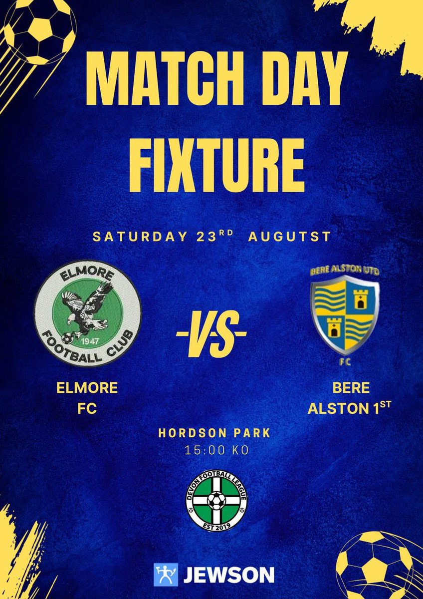 The 1st team travel to Elmore today. 

Good luck lads 🔵🟡⚽️

<a href="/devondfl/">Devon Football League (DFL)</a> 
<a href="/swsportsnews/">South West Sports News</a> 
<a href="/PLsportsnews/">PlymouthSportsNews</a>