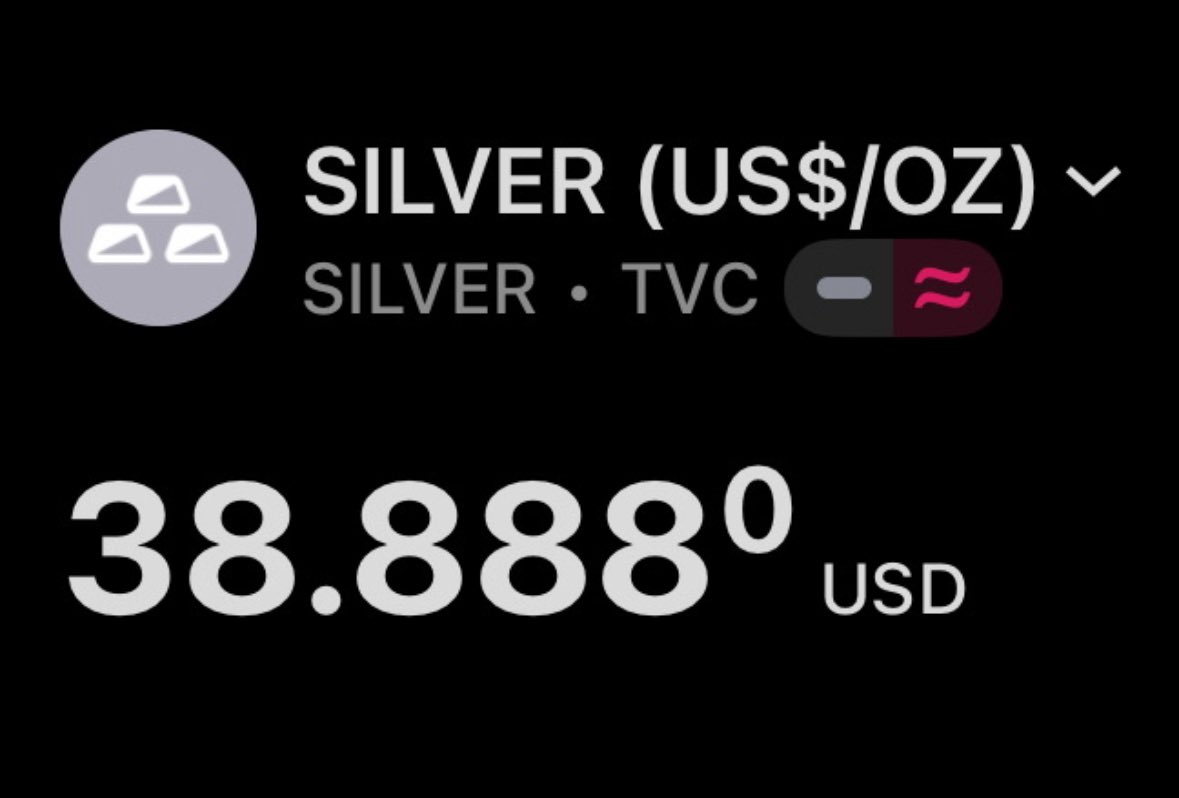 Make Gold Great (@makegoldgreat) on Twitter photo IN CHINA, 8 = WEALTH.
SO WHEN SILVER
CLOSES AT $38.888…
FEELS LIKE PROPHECY, DOESN’T IT? 😂<a href="/KingKong9888/">Eric Yeung 👍🚀🌕</a> <a href="/DavidLe76335983/">David Lee</a> <a href="/oriental_ghost/">Bai, Xiaojun</a> IN CHINA, 8 = WEALTH.
SO WHEN SILVER
CLOSES AT $38.888…
FEELS LIKE PROPHECY, DOESN’T IT? 😂<a href="/KingKong9888/">Eric Yeung 👍🚀🌕</a> <a href="/DavidLe76335983/">David Lee</a> <a href="/oriental_ghost/">Bai, Xiaojun</a>