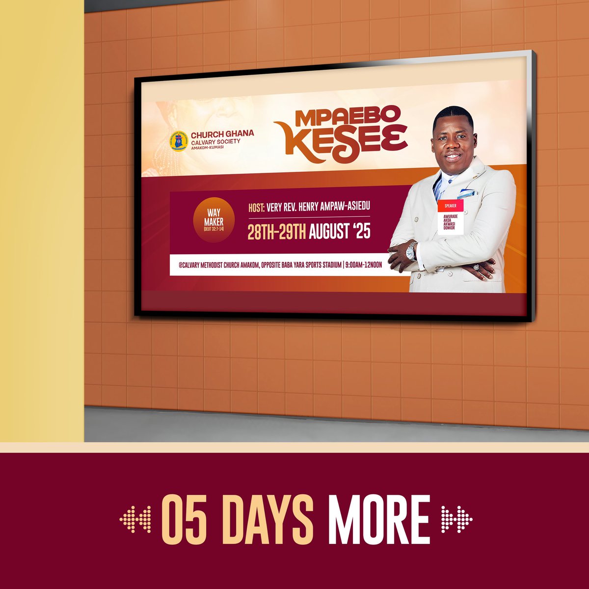 adomhoh's tweet image. Every “no way” moment in Scripture carries a hidden “God will make a way.”

5 days to Mpaebo Kɛseɛ; your testimony is loading. Don’t miss this August Edition.

#MpaeboKeseɛ #August2025Edition #WayMaker #ADOM