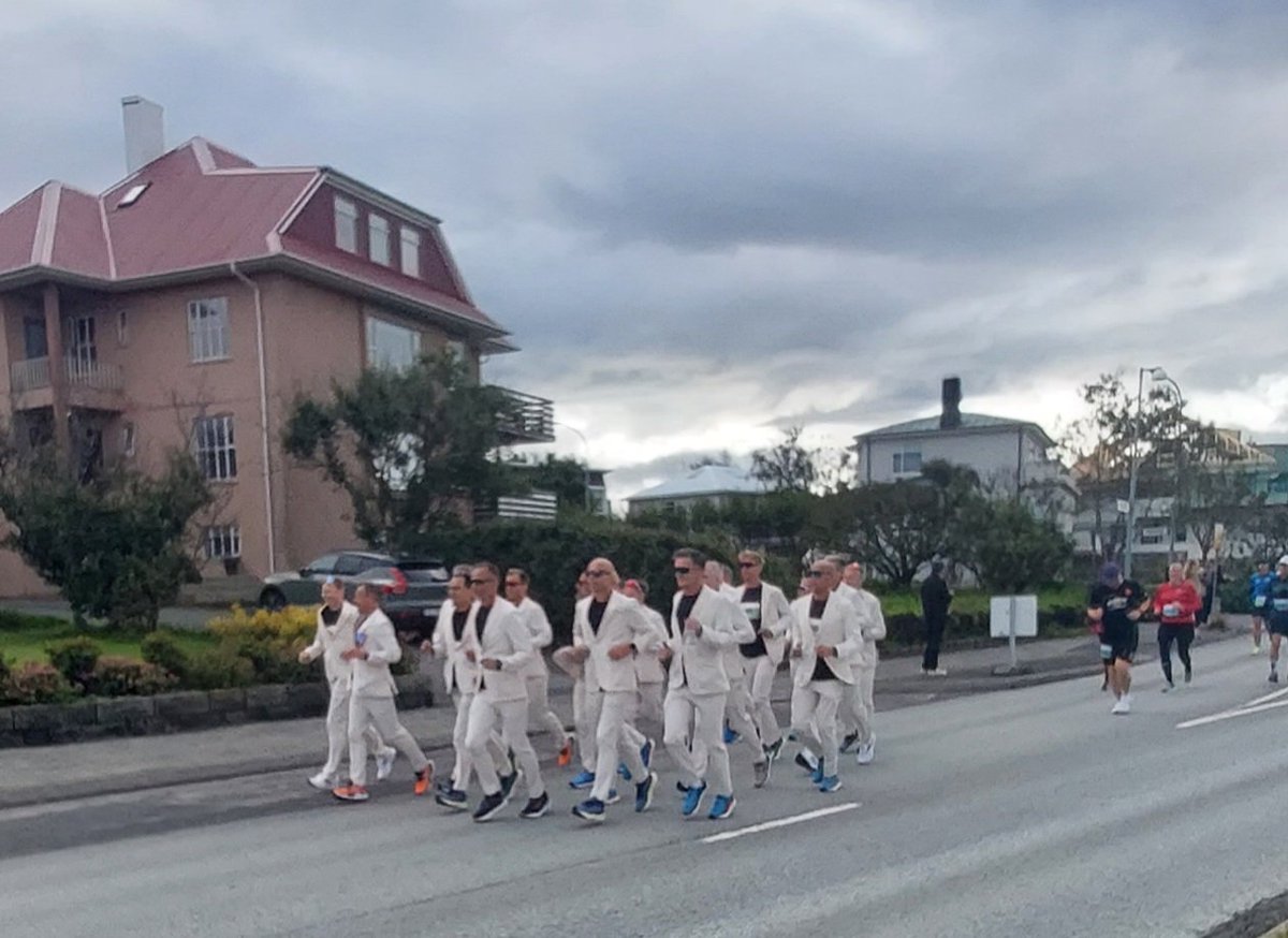 The chaps are looking sharp in the Reykjavik Marathon