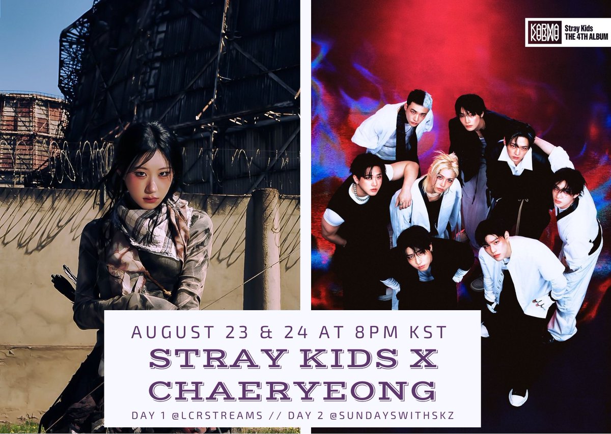 Hey #stays we will be visiting in 30 minutes  <a href="/LCRstreams/">CHAERYEONG STREAMS</a> for a Chaeryeong x Stray Kids collab to celebrate together KARMA 🔥 Come over and join us!