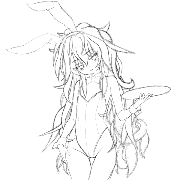 バニーさんの日、駆け込み乗車。アルファ隊長に着てもらいました。ぺったんほそいうすいが着るバニーも趣があると思うんです。