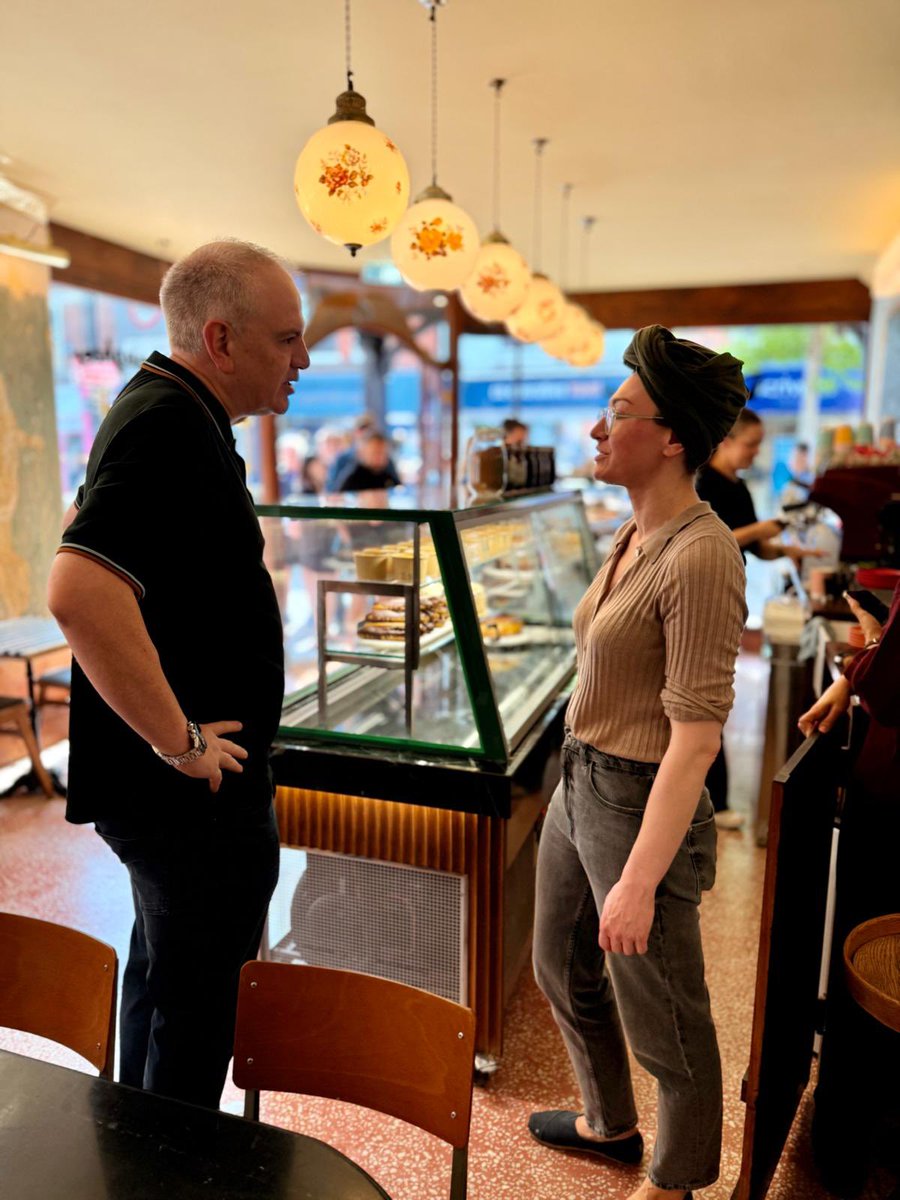 Wonderful to be at the launch of Doughter on Beeston High Road today. All the hard work has come to fruition - queuing out the door. Brilliant fresh bread and pastries. So pleased for my good friends Alican &amp; Choulia. 🍞🥖❤️