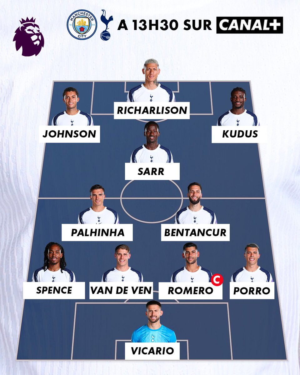 🚨 RAYAN CHERKI EST TITULAIRE POUR LA PREMIÈRE FOIS EN PREMIER LEAGUE 🤩

Manchester City reçoit les Spurs à 13H30 sur CANAL+, les compositions d'équipes sont là ⬇️

#MCITOT | #PremierLeague