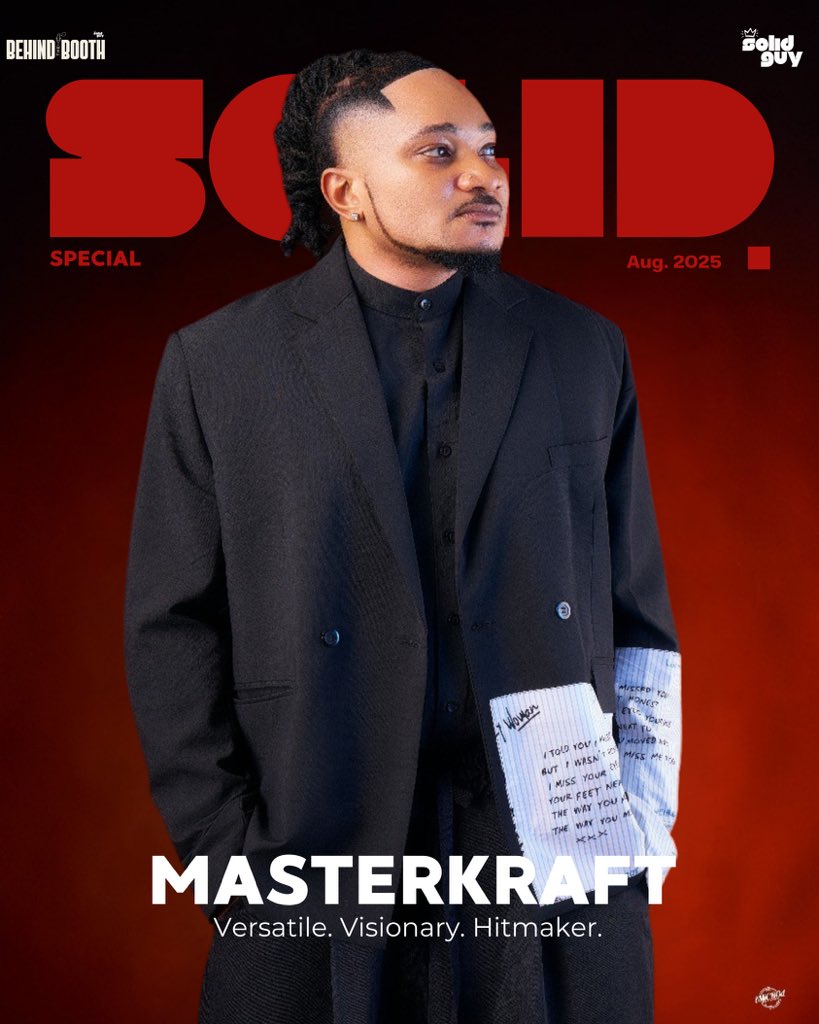 Solid_Magazine's tweet image. Few producers have shaped the sound of Afrobeats like @masterkraft_ 
.
In our latest Behind The Booth feature, he reflects on his journey, the philosophies that keep him grounded, and what the future holds.

Read the full story on our official website via the link in bio.