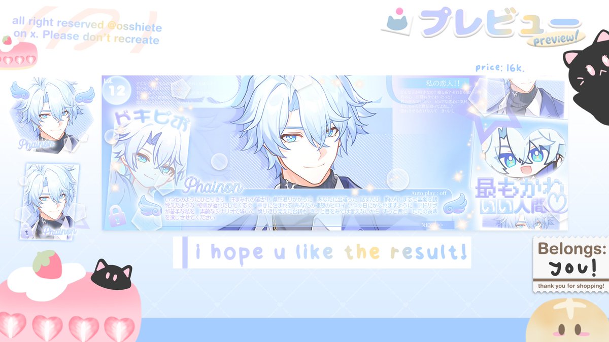 diluci's tweet image. help repost? thank you ! ~ (˵•̀ᴗ - ˵ )

helloo! zen bawa 4 layout rs phainon impact lagiii :3 bisa di jemput sekarang by DM yaaah ～☆ ayo jajannn 🩵⭐️🍮 checkie alt untuk kode + price yaap! &amp;lt;3 

#zonauang #zonajajan