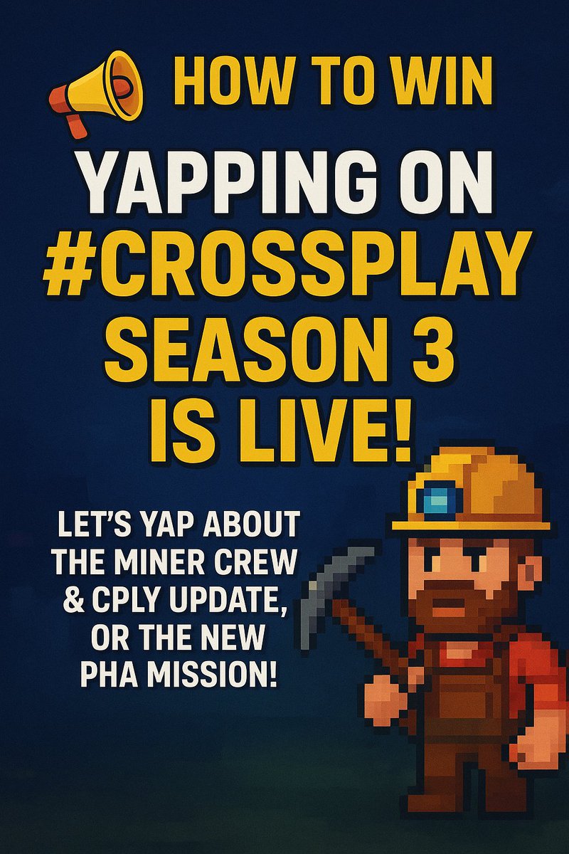 Gm fam  

Let Wake up, miners! 🌄
The gold isn’t gonna mine itself ⛏️💰
#Minercrew on duty.
#CROSSPLAY #CPLY #Minecrew  #PHA #Yapping