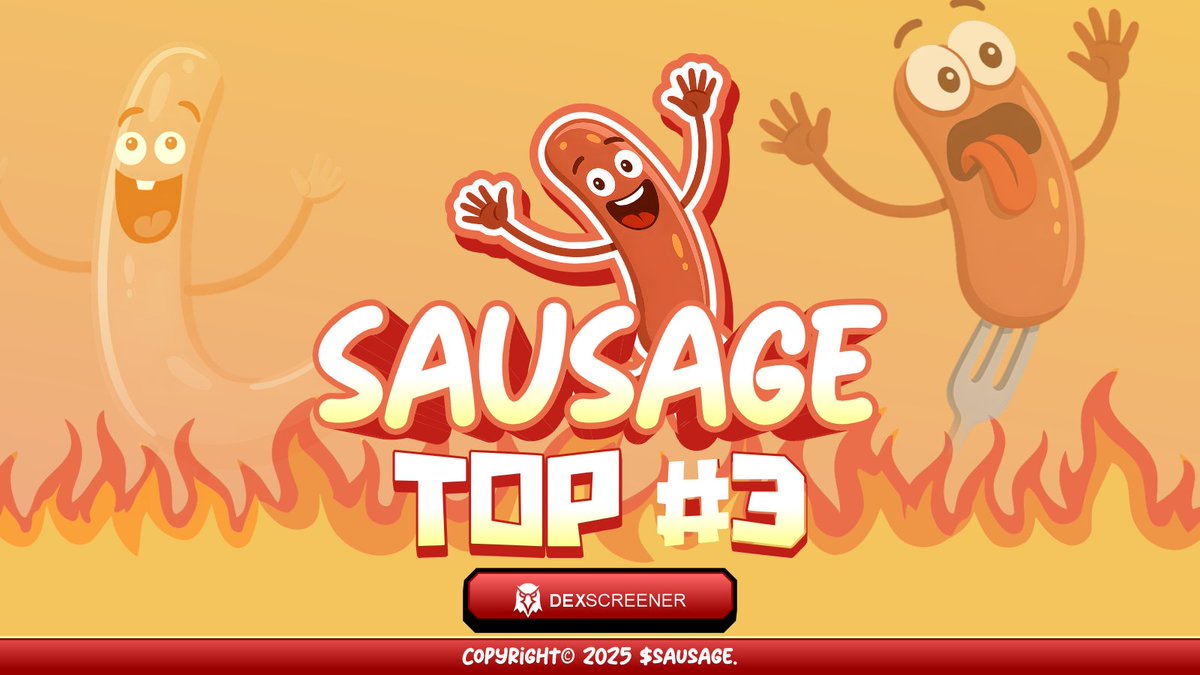 Top#3 status secured on DexScreener. $SAUSAGE wants more.
dexscreener.com/solana/BzfYk92…