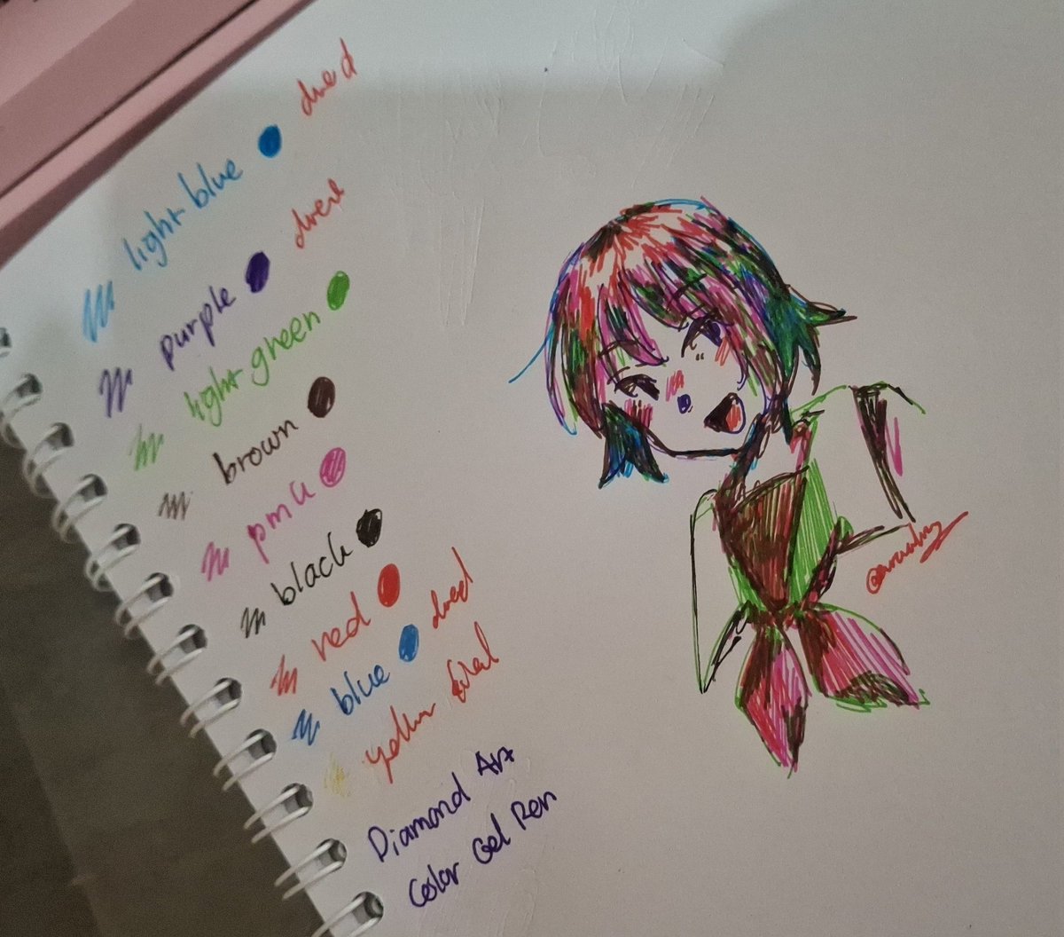 Found an old gel pen set, as i draw many died soooo...