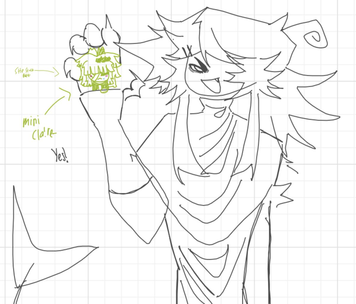 “Hey, guys. Look what I have.”
“Mini Claire dayooo~”