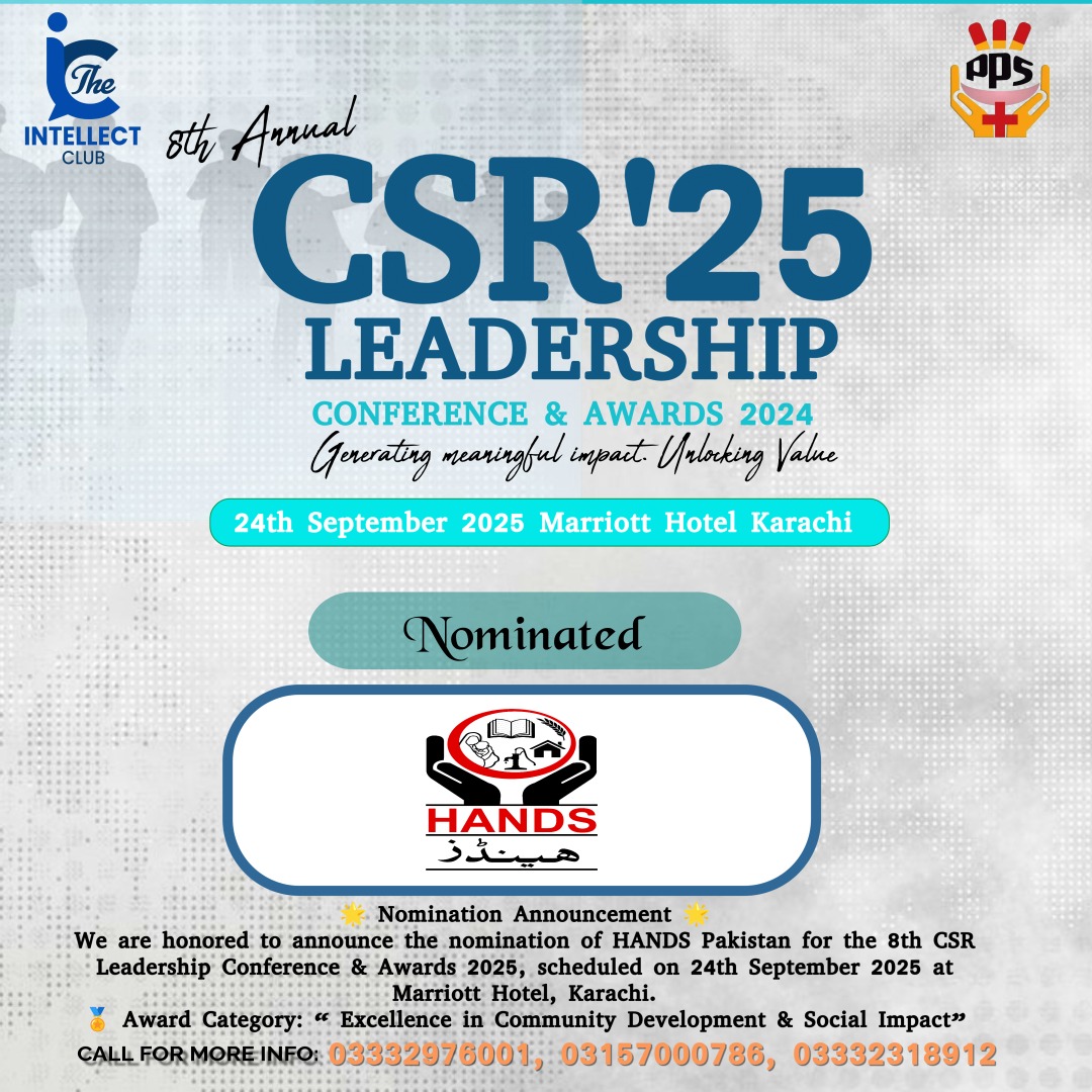 HANDS_Welfare's tweet photo. 🌟 We are honored to share that HANDS Welfare Foundation has been nominated for the 8th CSR Leadership Conference &amp; Awards 2025 under the category “Excellence in Community Development &amp; Social Impact”.

#CSRLeadership #HANDSWelfareFoundation #CommunityImpact #CSRExcellence https://t.co/Dpw2dKBbzJ