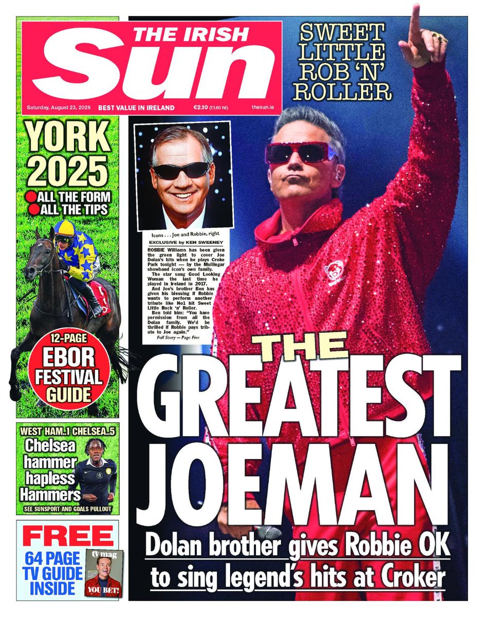 Today's front page of The Irish Sun.