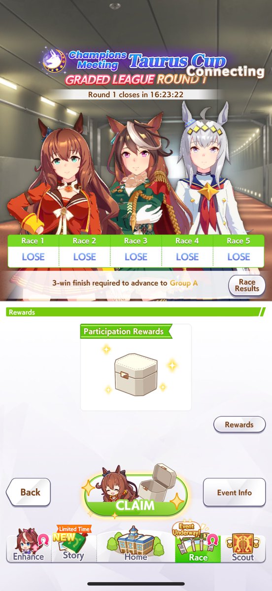 Yea maybe I should have chosen the other league. 😂 #umamusumeprettyderby