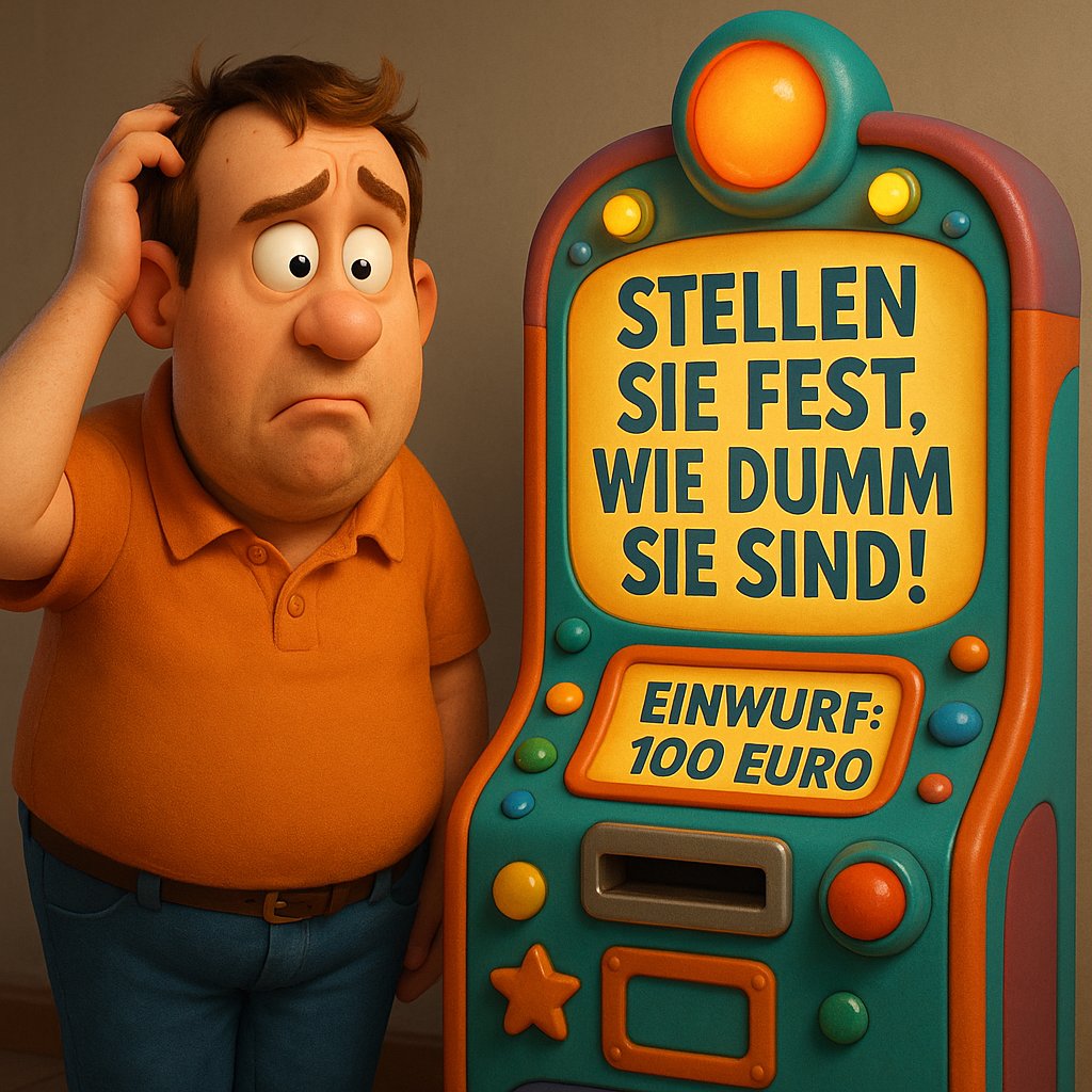 Bitte stecken sie einen Geldschein rein! #WieDummBistDuWirklich