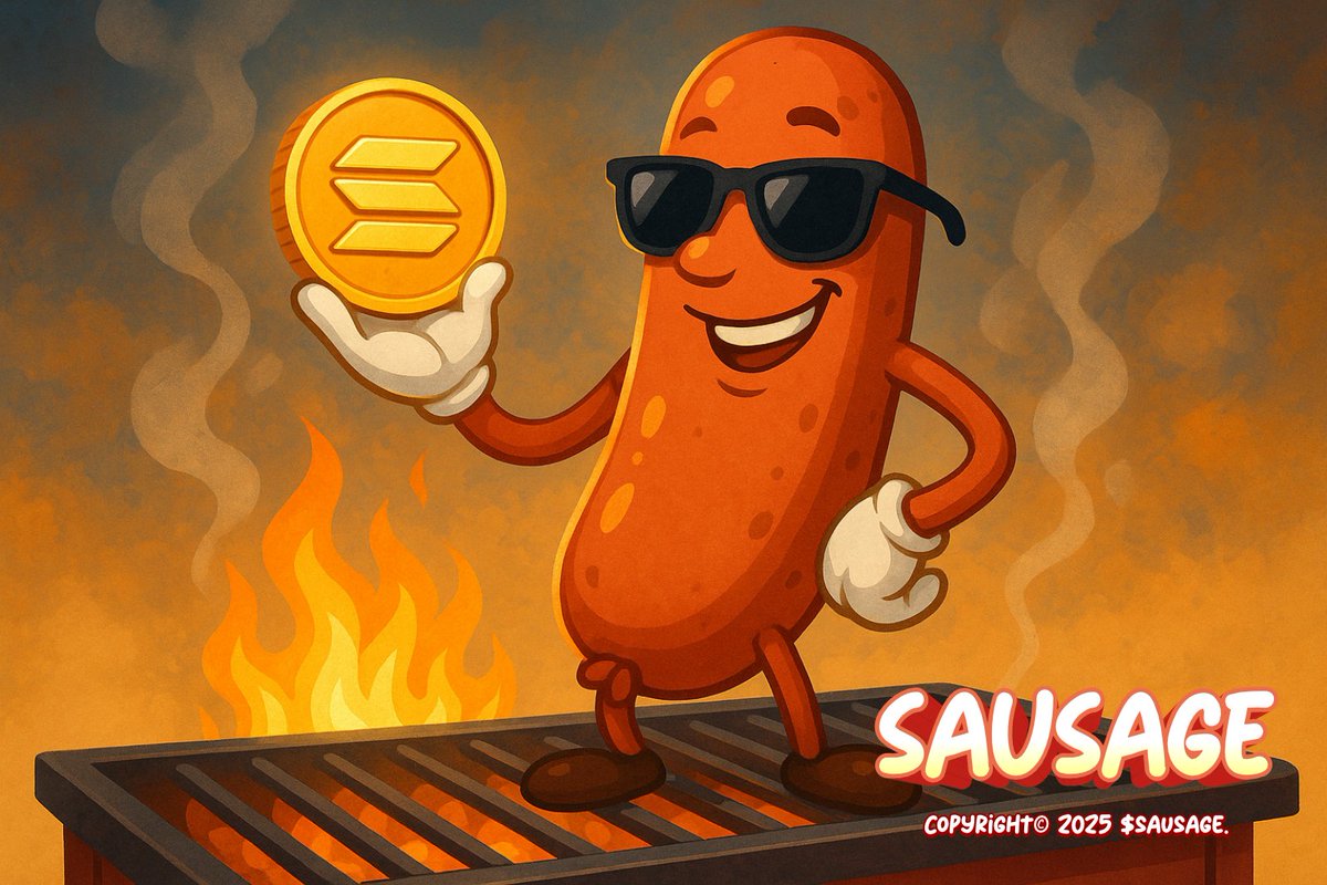Jump on the grill while it’s hot $SAUSAGE is sizzling its way to the moon! 🌭🚀

#SAUSAGE 
#memecoin 
#Solana 
#pumpfun