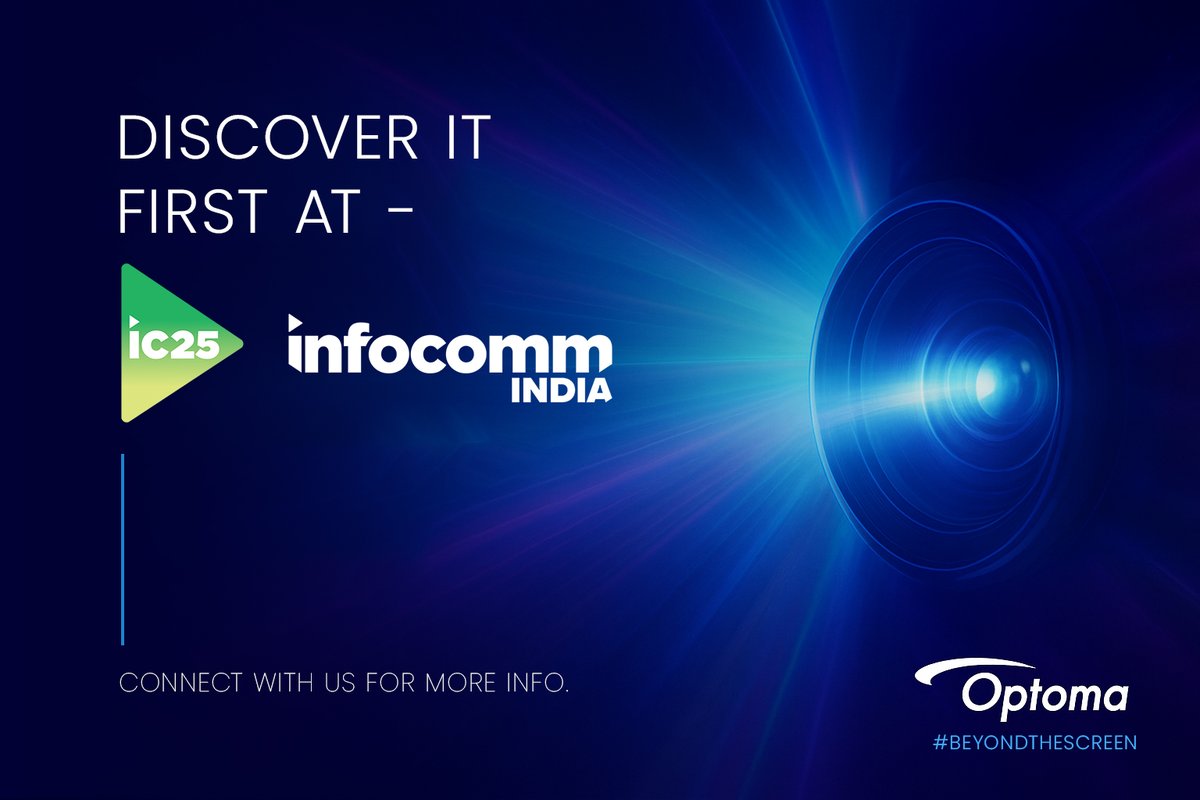 We’re heading to InfoComm 2025!
Bringing you stunning visuals, breakthrough tech, and experiences you’ll love.
Just weeks away — booth details coming soon!
See you there!

#InfoComm2025 #OptomaIndia #AVTech #ProjectionSolutions #DisplayInnovation #FutureOfAV #OptomaAtInfoComm