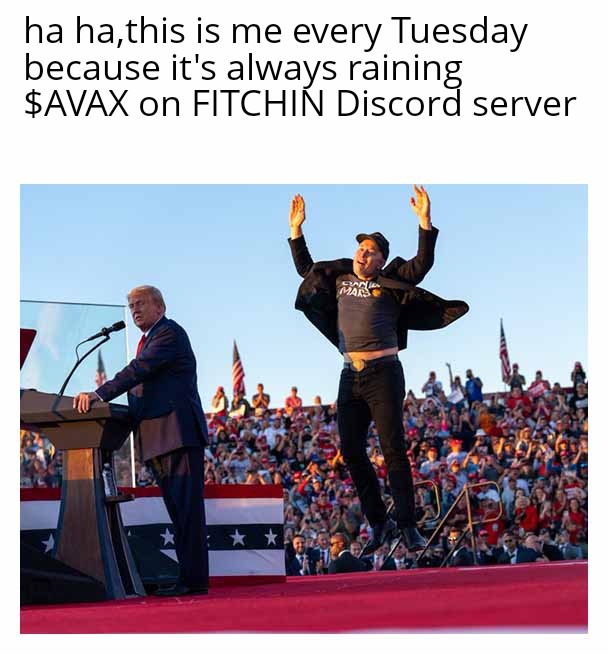 Saylor (@saylor2011) on Twitter photo Yooo, That’s me every Tuesday…
Because when <a href="/FITCHINuniverse/">FITCHIN Universe</a> is throwing Play Sessions with <a href="/GamingOnAvax/">Avalanche Gaming 🔺</a> there's always 10 $AVAX on the line
And the games always are fun and addictive
You want to be part of all these, join in here:
discord.gg/fitchin Yooo, That’s me every Tuesday…
Because when <a href="/FITCHINuniverse/">FITCHIN Universe</a> is throwing Play Sessions with <a href="/GamingOnAvax/">Avalanche Gaming 🔺</a> there's always 10 $AVAX on the line
And the games always are fun and addictive
You want to be part of all these, join in here:
discord.gg/fitchin