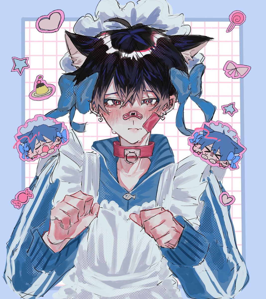 🐱💙🩷