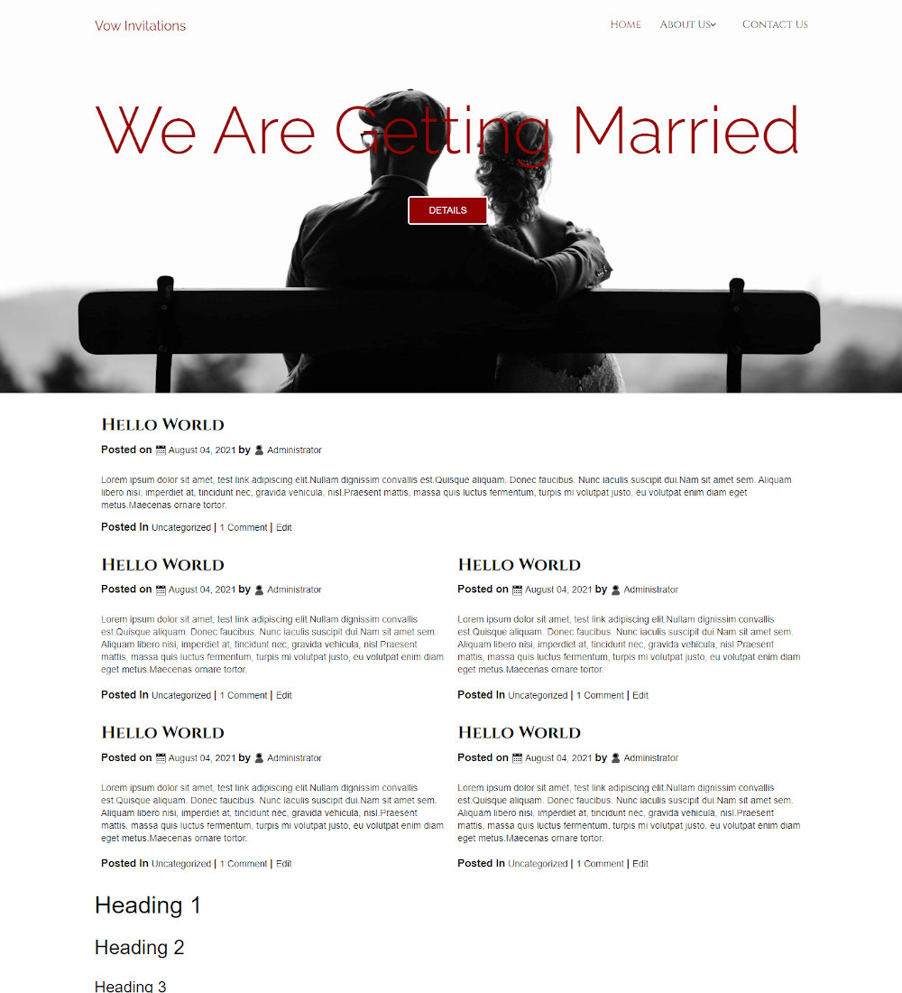 templatetoaster's tweet image. Discover Wedding Vows a free wedding invitation Blogger template. Perfect for couples, planners, and vendors to create stunning Blogspot wedding sites. #WeddingTemplate #BloggerTemplates #WeddingVows #Blogger #Blogspot

templatetoaster.com/template/weddi…