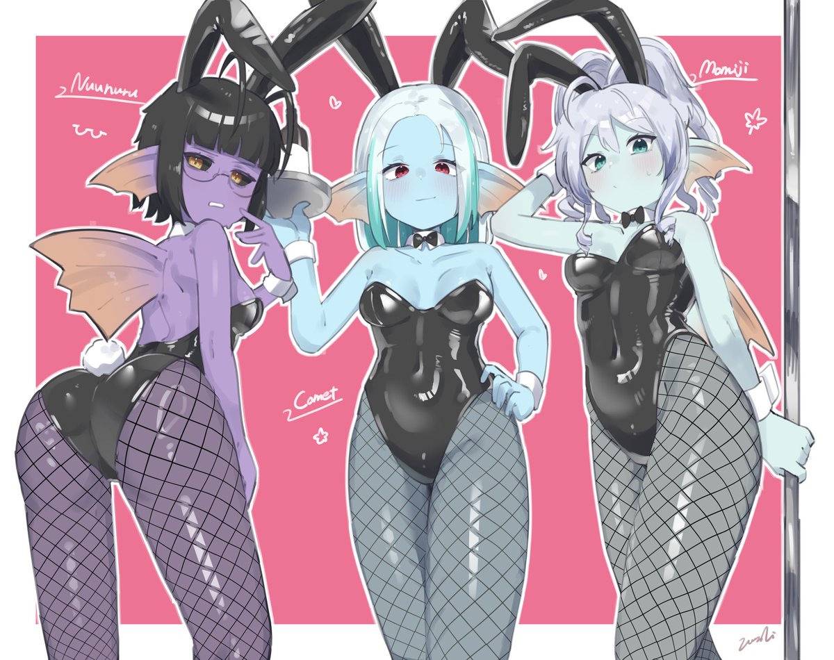 🦈突然よその魚子のバニーを描いて怖がらせましょう！