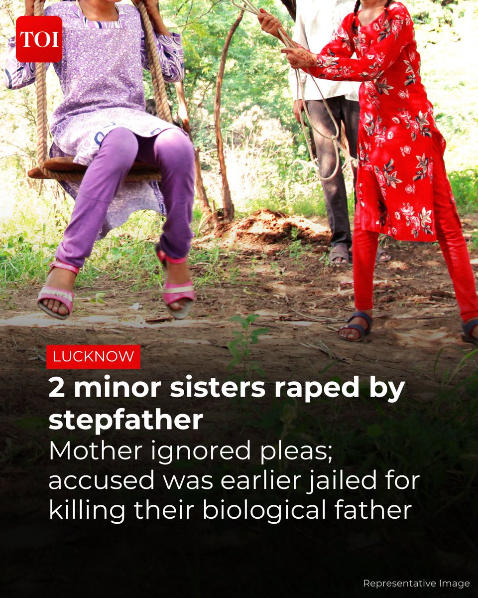 Two minor sisters, aged 12 and 14, in #Gomtinagar have accused their stepfather of rape. The survivors allege that the accused subjected them to heinous acts for several months. The sisters reached out for help on Friday by calling 1090.

More details 🔗toi.in/Jkxw-Y