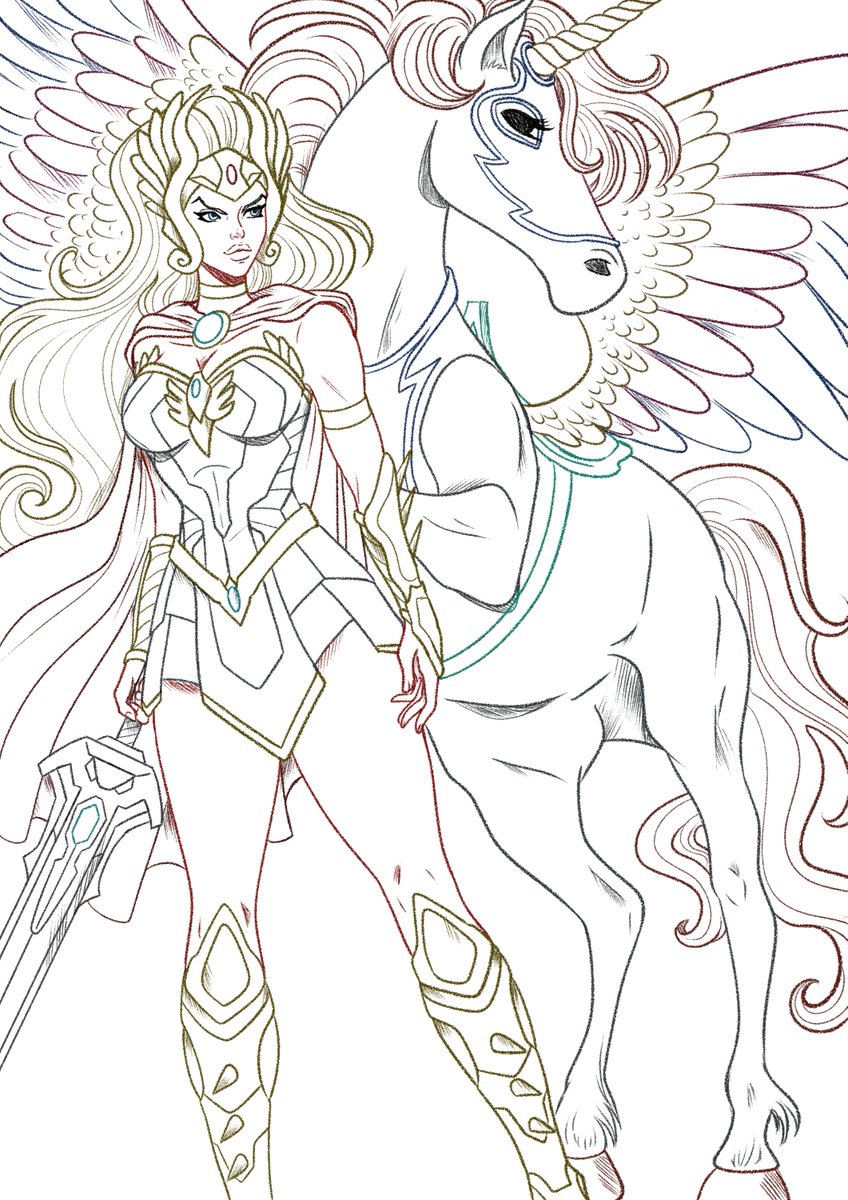 💜Lady Nimue💜 (@ladywildnimue) on Twitter photo ¡Buenos días! Os enseño cómo va She Ra. Creo que va a quedar chula cuando empiece a colorearla 🌈 ¡Buenos días! Os enseño cómo va She Ra. Creo que va a quedar chula cuando empiece a colorearla 🌈