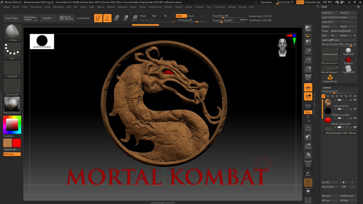 3D modeled and sculpted the 1995 Mortal Kombat Movie Poster Logo! People have been asking for years, and I finally took the initiative to do it! 🙏
#MortalKombat #MK