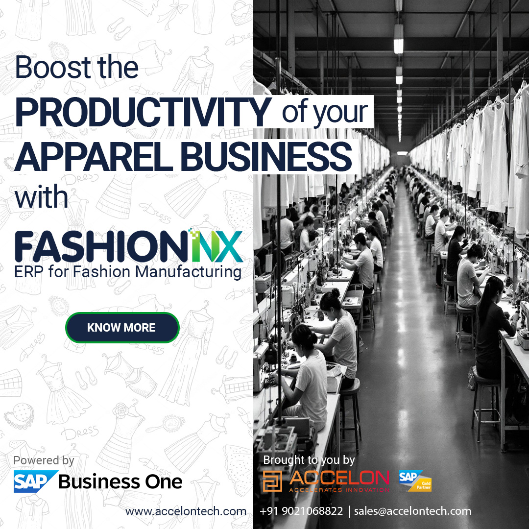 accelon's tweet image. Elevate Your Apparel, Footwear & Accessories Business with FashionNX – the industry’s most comprehensive ERP solution.
⚡ Boost productivity effortlessly
📈 Unlock efficiency & growth
✅ Built for the fashion industry
🌐 Explore here: accelontech.com/products/fashi…
#SAPB1 #apparel…